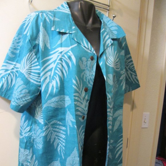 PALMWAVE Other - PALMWAVE HAWAIIAN SHIRT/ SIZE 2 XL /COTTON/TEAL